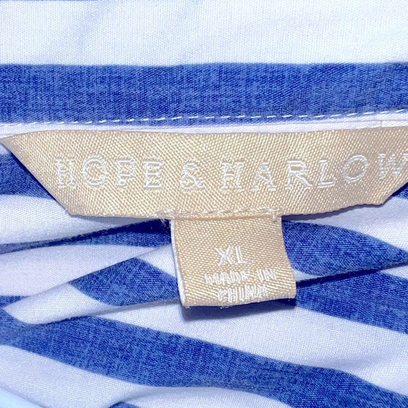 Hope & Harlow Navy and White Striped Top - Picture 8 of 8